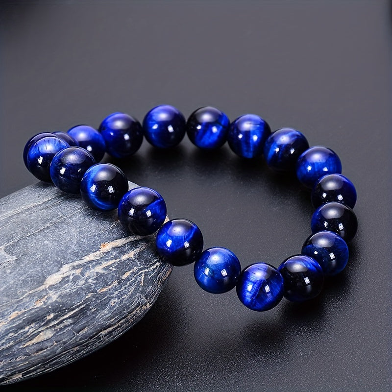 Bracelet en Perles de Lapis-Lazuli et Œil de Tigre