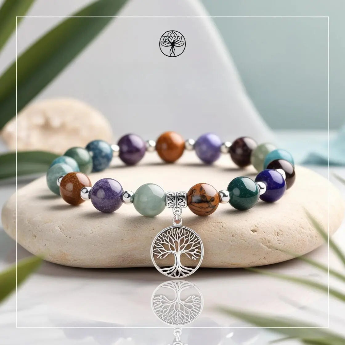 Bracelet en Pierre Naturelle des 7 Chakras - Rester En Santé