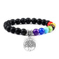 Bracelet en Pierre Naturelle des 7 Chakras - Rester En Santé