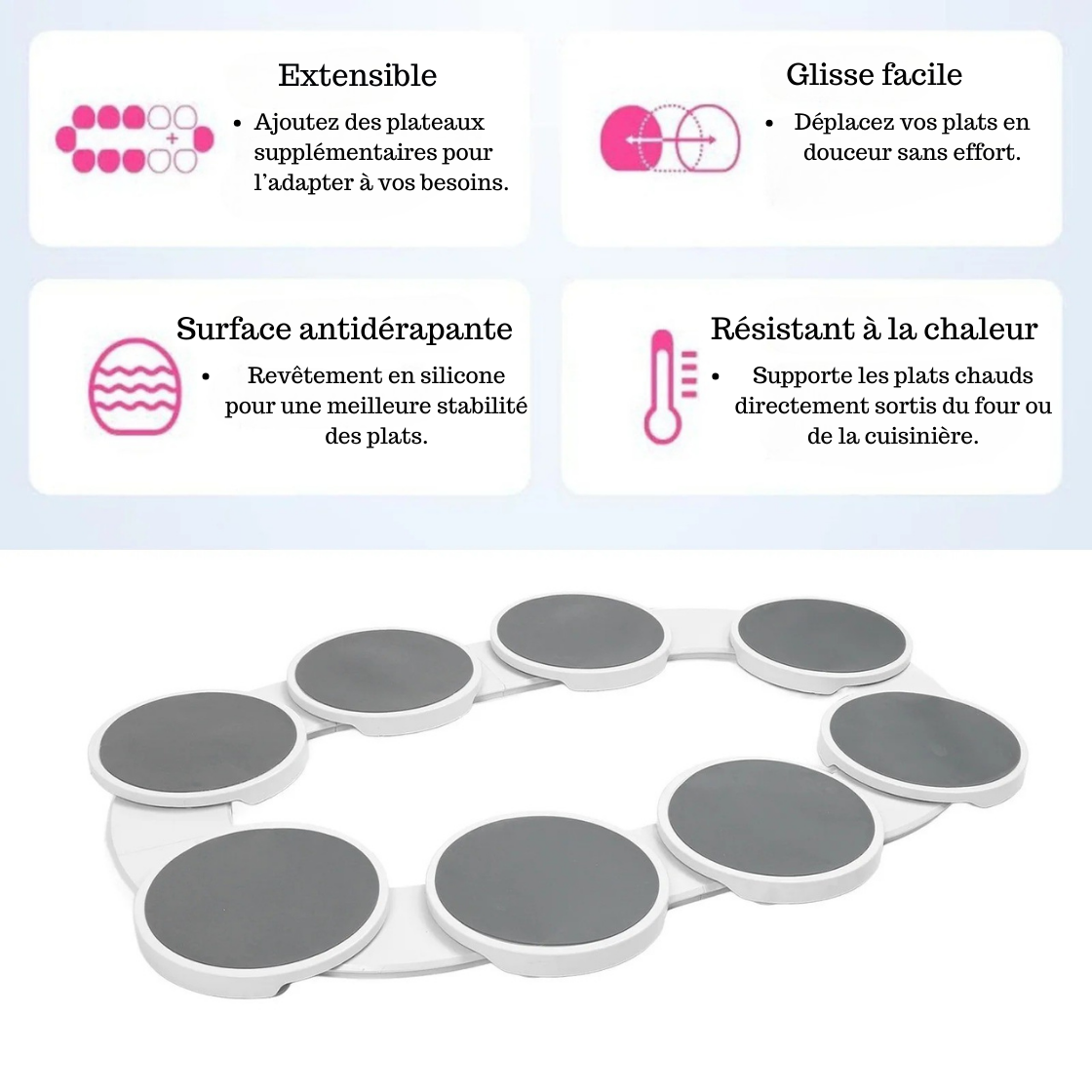 Plateau Tournant 360° – Élégance et Praticité sur Votre Table !