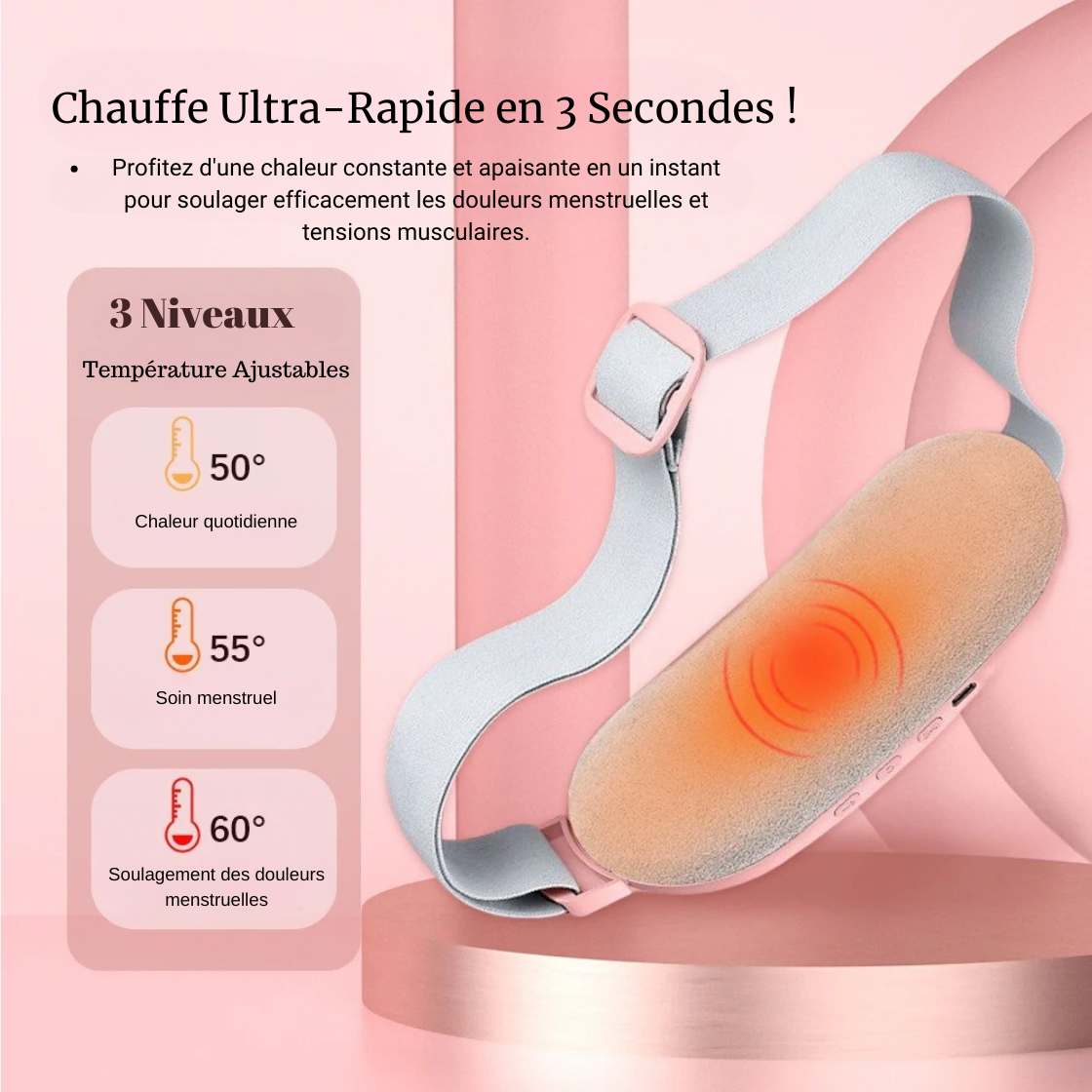 Ceinture Chauffante Menstruelles – Dites adieu aux douleurs de règles !