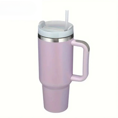 Gobelet Thermos avec Poignée et Paille - Capacité 1L - Isolation Longue Durée