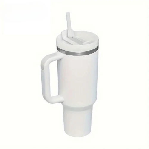 Gobelet Thermos avec Poignée et Paille - Capacité 1L - Isolation Longue Durée